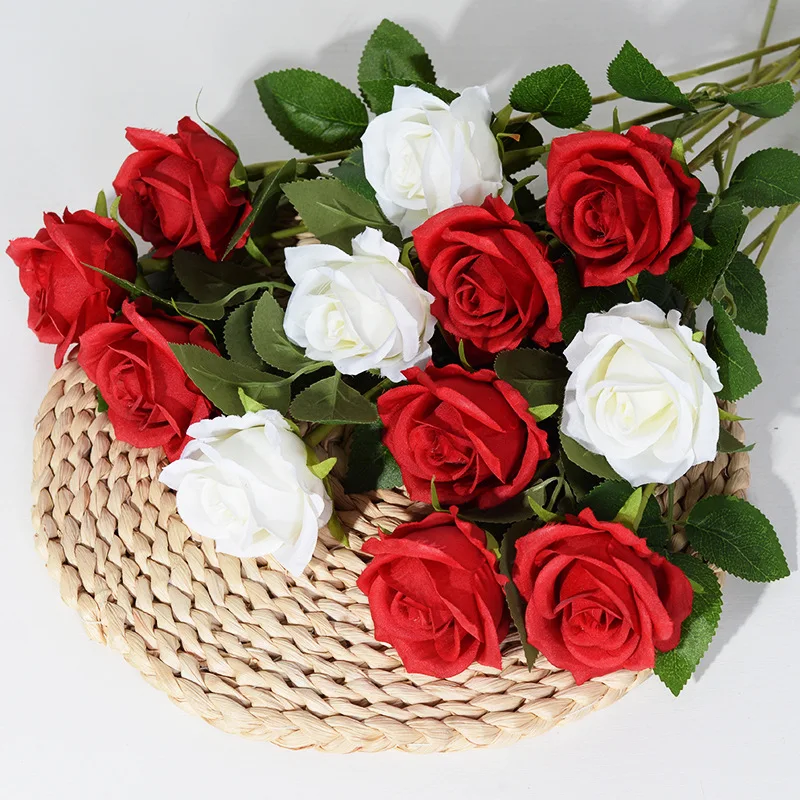 1 adet/2 adet Avrupa Küçük Paris Gül Otel Düğün sevgililer Günü Dekorasyon Yapay İpek Çiçek