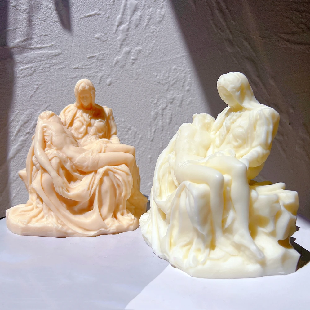 Büstü Silikon Kalıpları İtalyan Pieta Heykeli Mum Kalıp Yunan Sanat Adam Heykel Balmumu Aracı Masa Süsleme