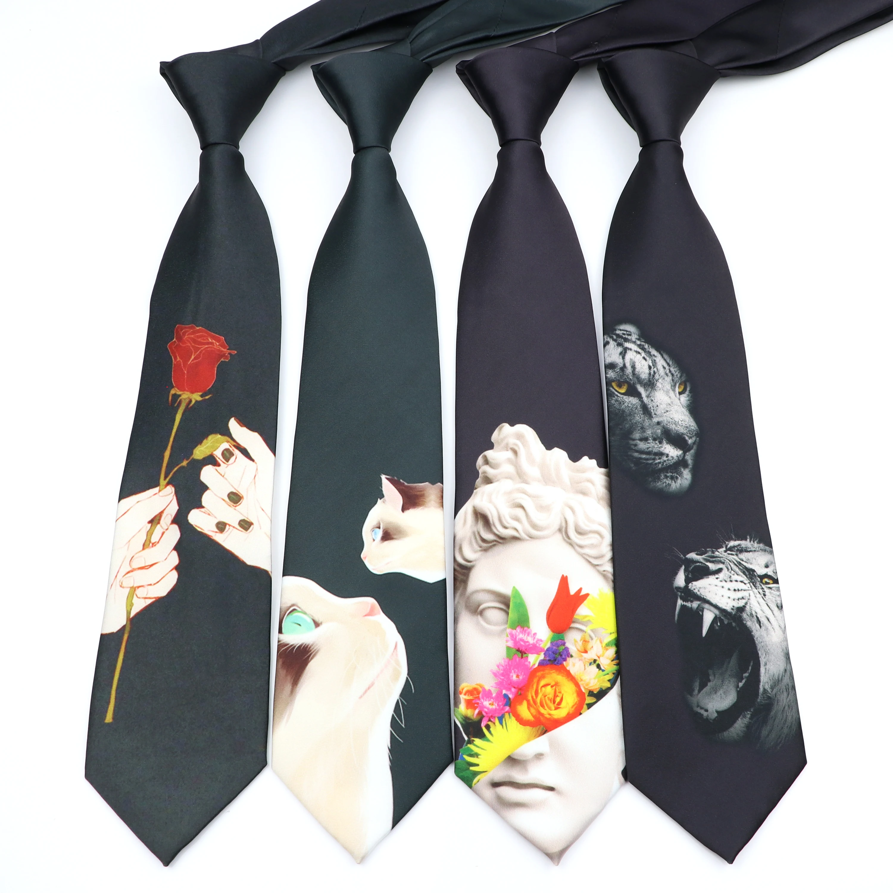Yeni Baskı Bağları Marilyn Monroe Venüs Desen Vintage İnce Sıska Kravatlar Erkekler Kadınlar İçin Parti Topu Bar Gömlek Takım Elbise Aksesuarları