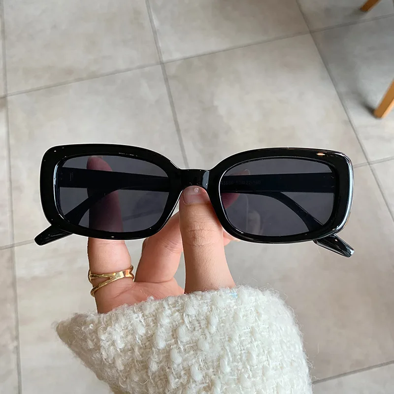 Moda Vintage Kare Güneş Gözlüğü Kadın Marka Tasarımcısı Küçük Çerçeve güneş gözlüğü Kadın Shades Ayna Retro Siyah Oculos De Sol