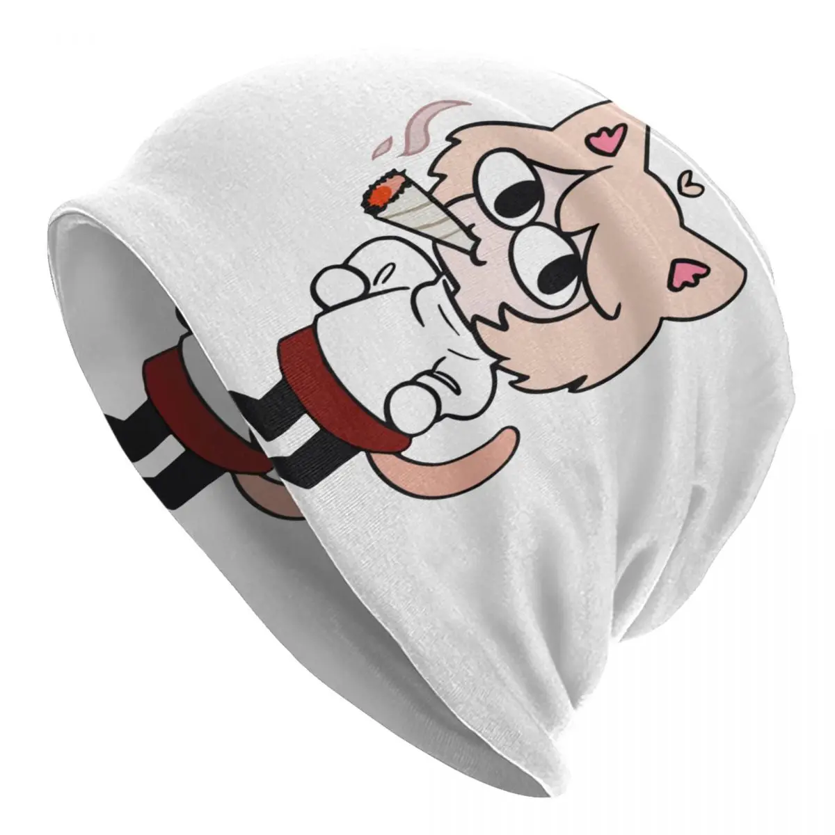 Neco Ark Skullies Beanies Caps Erkek Kadın Unisex Eğilim Kış Sıcak Örgü Şapka Yetişkin Anime Tsukihime Kedi Kız Kaput şapka