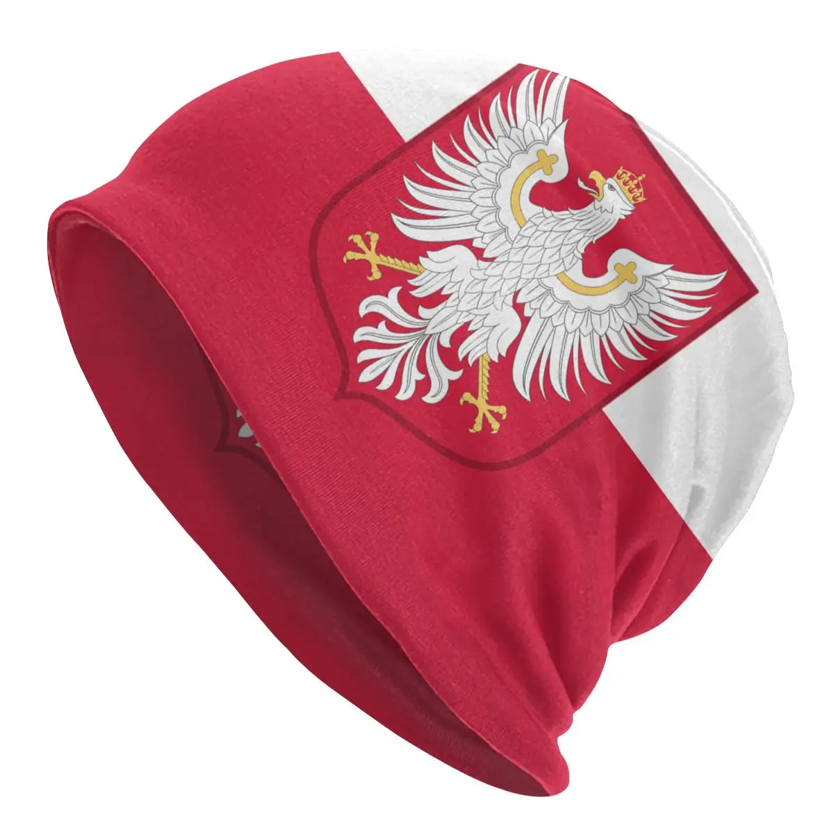 Kaput Kış Sıcak Örme Şapka Erkekler Kadınlar Polonya Krallığı Bayrağı Moda Skullies Beanies Kapaklar Yetişkin Bere Şapka Açık Kayak Kap