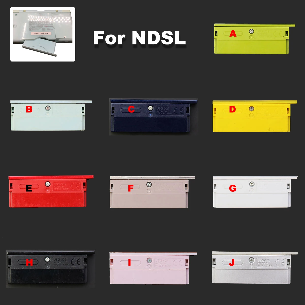 1 adet 10 renkler Orijinal Kullanılan Toz Geçirmez Kapak tozluk İçin NDSL İçin NDS Lite Konsolu Kart Yuvası Durumda Fiş Kabuk