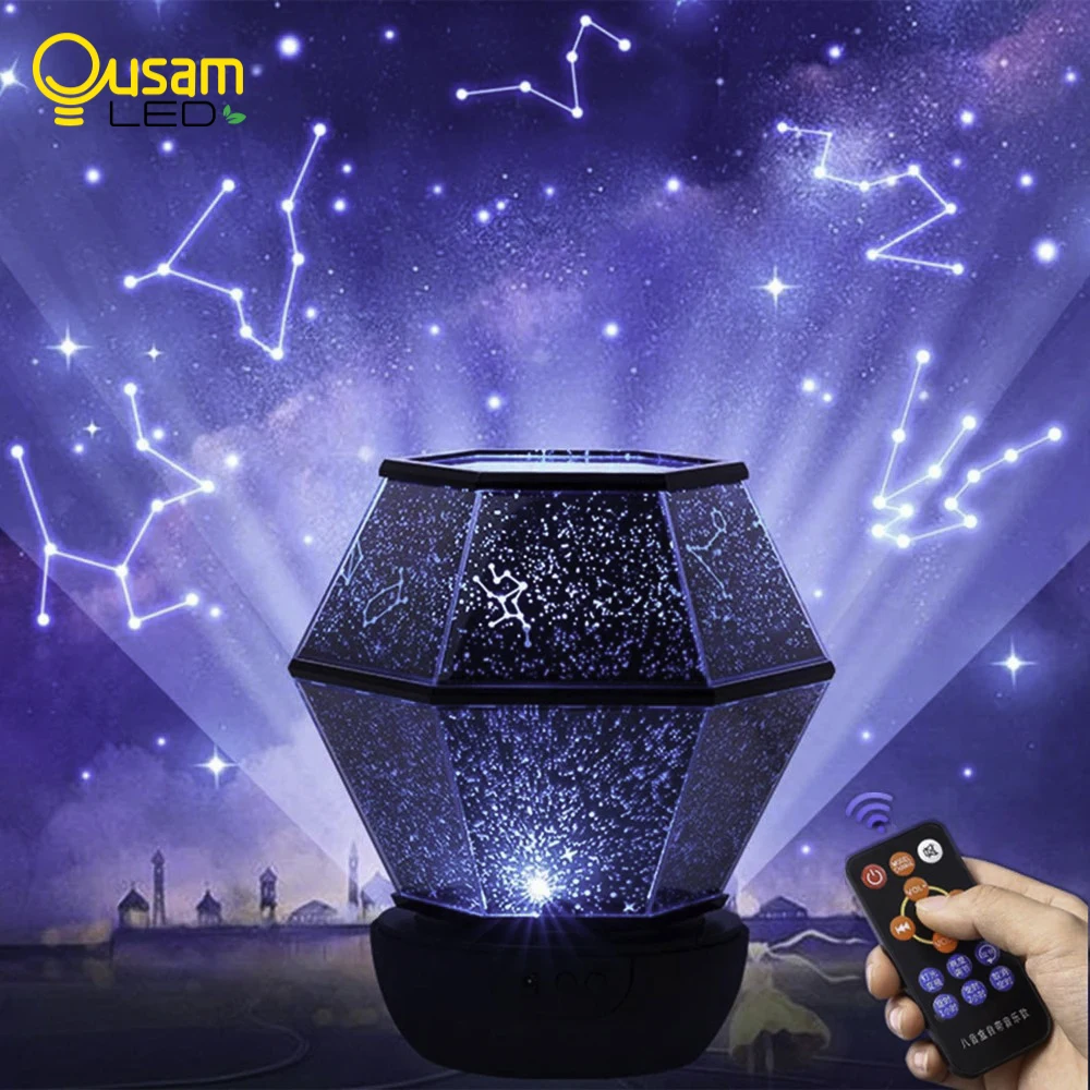 Yıldız Projektör Gece Lambası Galaxy Yıldızlı Gece Lambası LED Yıldızlı Gökyüzü Yıldız ışığı yatak odası dekoru Çocuk Çocuk noel hediyesi