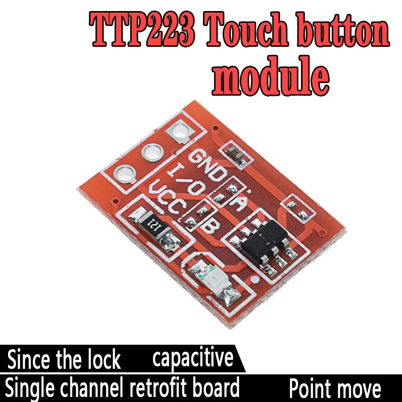 50 ADET TTP223 Dokunmatik Anahtar anahtar modülü Dokunmatik Düğme Kendinden Kilitleme / No-Kilitleme Kapasitif Anahtarları Tek Kanallı Rekonstrüksiyon