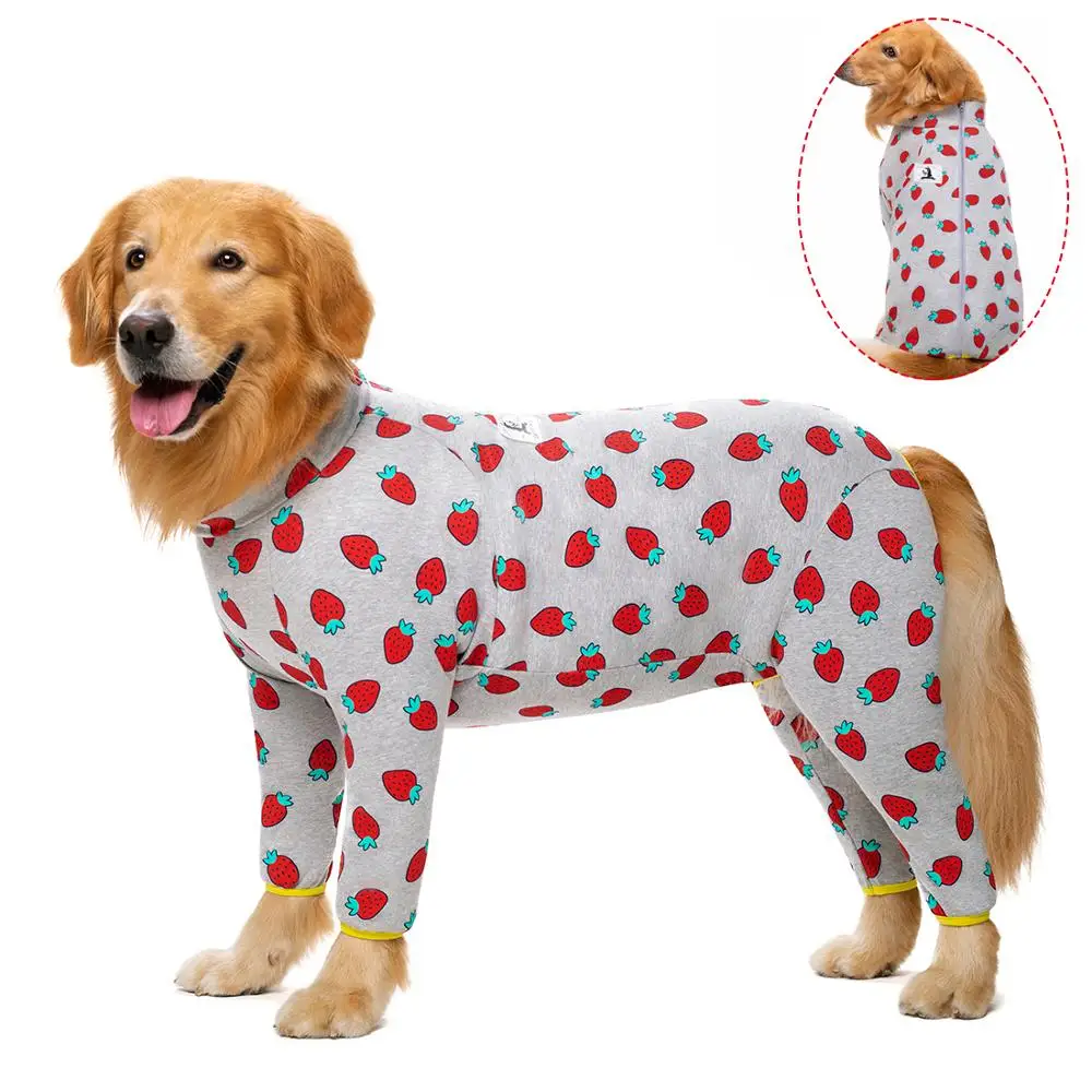 Miaododo Pamuk Büyük Köpek Giysileri Pijama Orta Köpek Kostüm Tulumlar Köpekler İçin Giysi 2020 Erkek Kadın Tamamen Kapalı Göbek