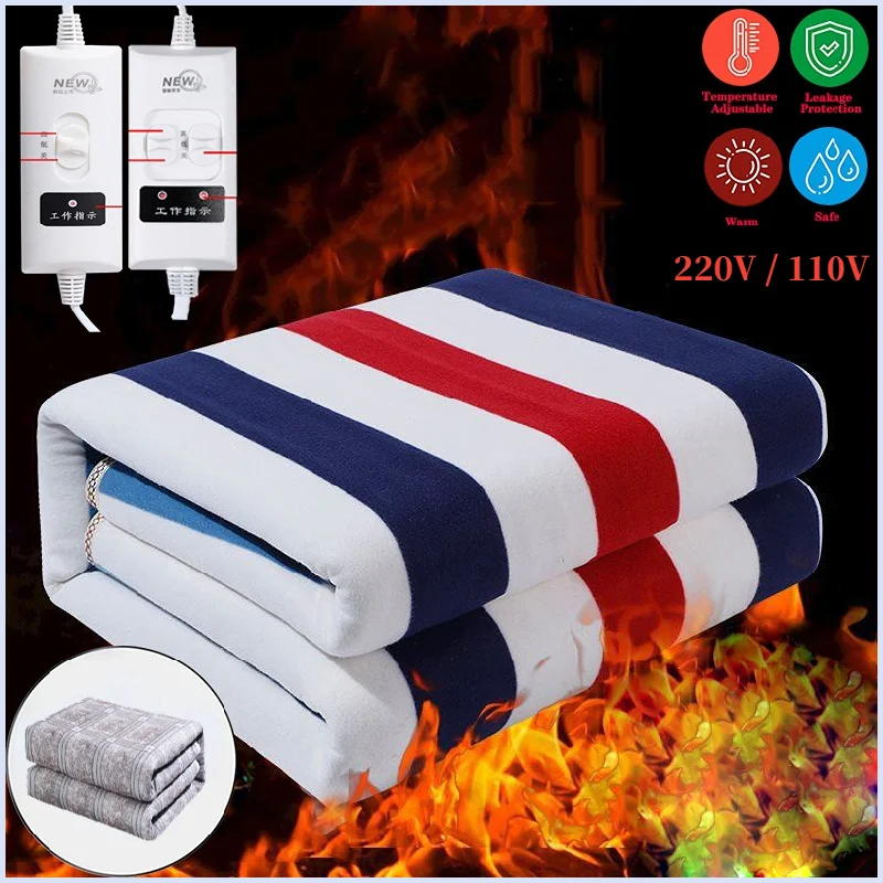 Elektrikli ısıtmalı battaniye 220 V/110 V Kalın ısıtıcılı battaniye Termostat Battaniye Çift Vücut Isıtıcı Levhalar Elektrikli Yatak