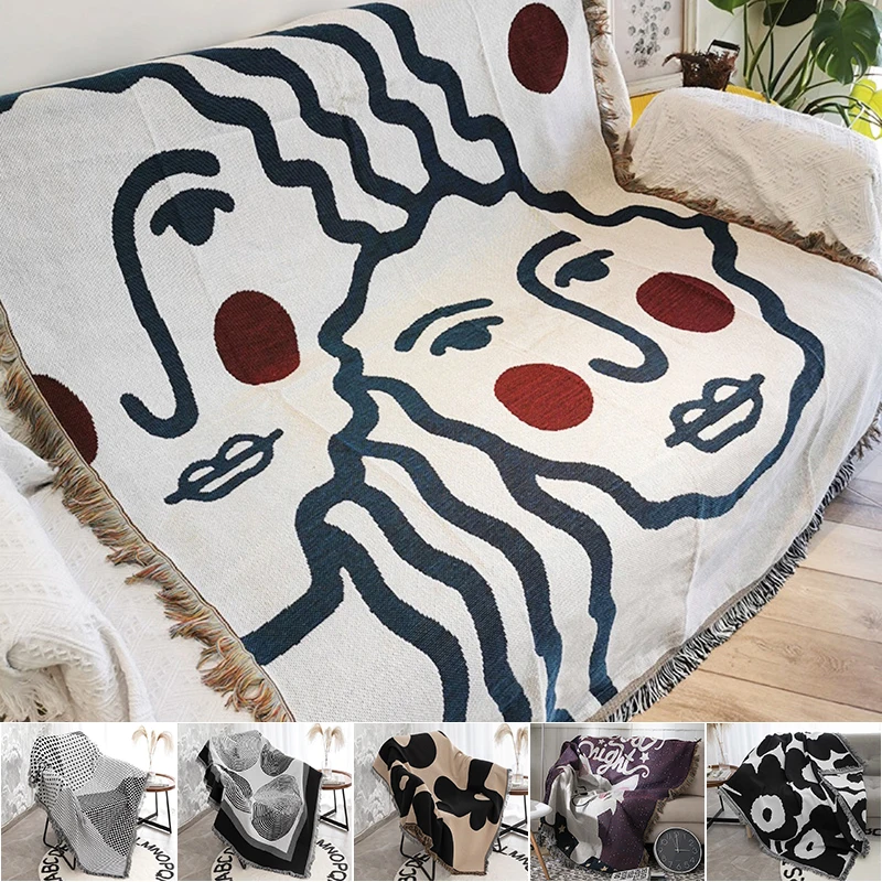 Bulmaca açık Atmak battaniye kanepe Kapakları Chic Cobertor Süslemeleri İçin Ev toz kapağı Klima Battaniye İçin yatak