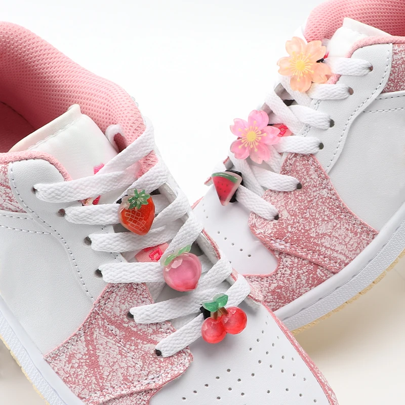 Sevimli Çiçekler Meyve Ayakkabı Bağcıkları Süslemeleri Toka Takılar Ayakkabı Bağcığı Spor Ayakkabı için lüks Ayakkabı Aksesuarları AF1 Kadın Erkek 1 Adet