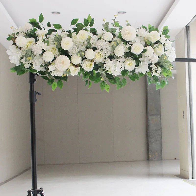 Yapay çiçek Gül Şakayık Düğün Aranjmanı Yol Kurşun T Sahne Çiçek Düğün Arka Plan Dekoratif Çiçek Sıra