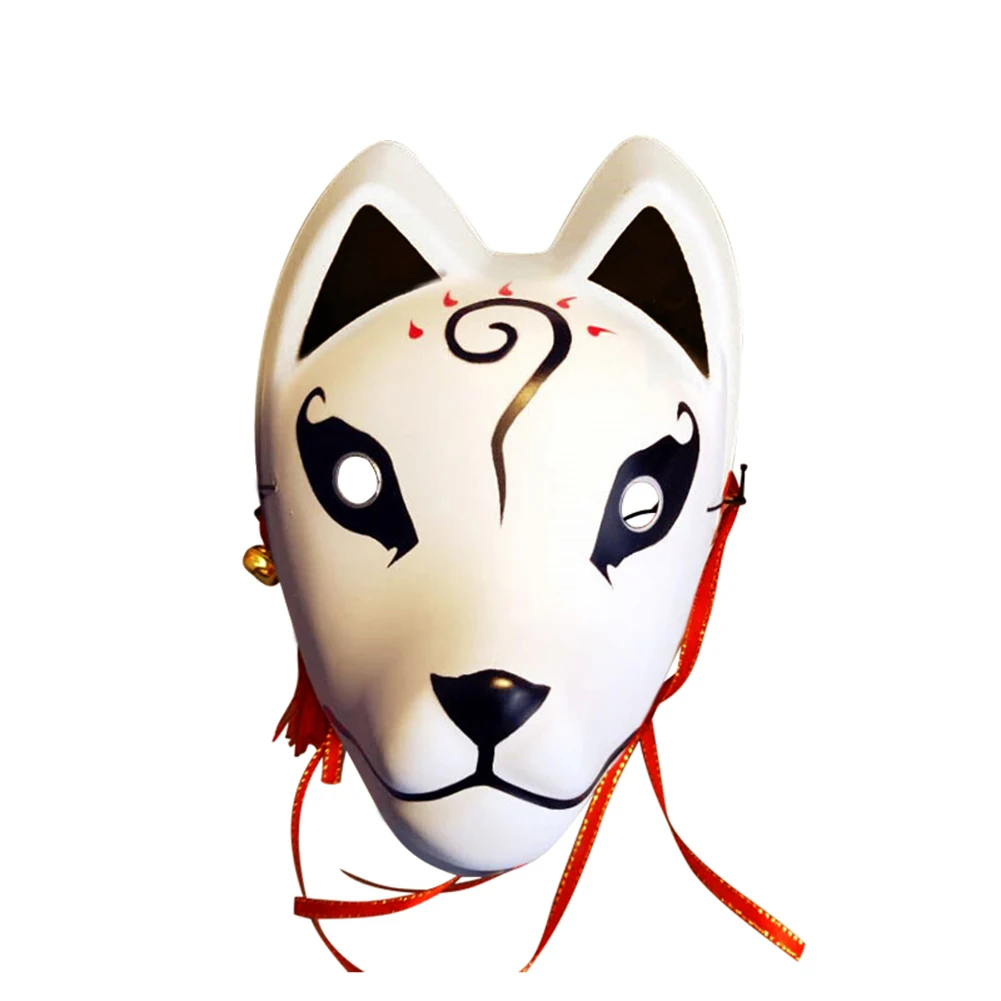 El Boyalı Güncellenmiş Anbu Maskesi Japon Kitsune Tilki Maskesi Tam Yüz Kalın PVC Cosplay Kostüm Maskeleri japon animesi Cosplay