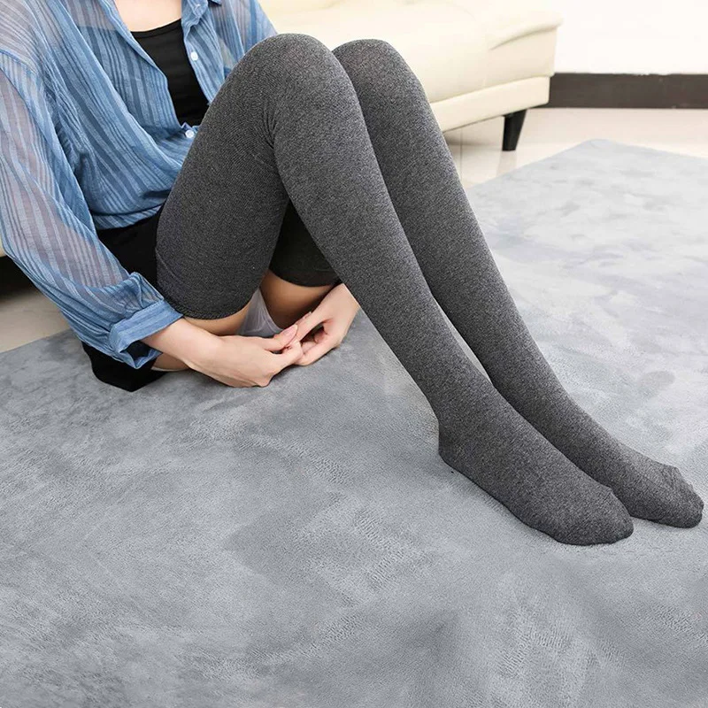 Çorap Bayan Kadın Pamuk Uyluk Yüksek Sıcak Uzun Çorap Diz Dantel Çorap Medias Çorap Üzerinden Örgü Çorap Kalmak Kadar Kadın Çorap 