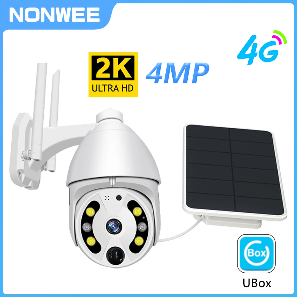 Açık Güneş Güvenlik Kamera 3G 4G SIM Kart WİFİ şarj edilebilir pil Powered Video Gözetim 4MP PTZ CCTV PIR Hareket