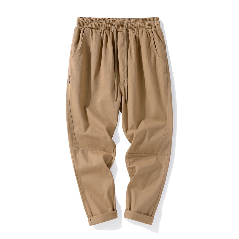 2022 Yeni Yaz Marka 100 % pamuklu pantolonlar Kore Moda Sweatpants Kargo Baggy Pantolon Erkek Giyim Techwear Joggers günlük pantolon