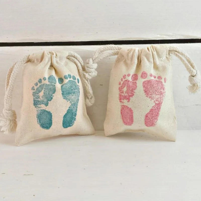 Ayak arabası Şeker Kutusu hediye çantası Bebek Duş Vaftiz Vaftiz Cinsiyet Reveal Erkek Kız çocuk ilk Doğum Günü Partisi Dekorasyon