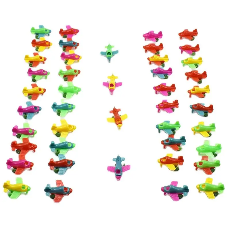 66 Adet / grup Mini Plastik Küçük Uçak Planör çocuk Oyuncakları, Parti Iyilik, Cadılar Bayramı, Sınıf Hazine Kutusu, Piñata Dolgu 3X3 cm