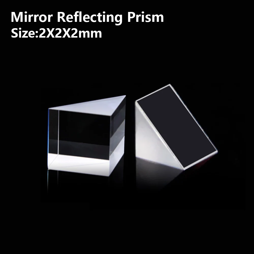 Ayna Yansıtan prizma İkizkenar dik açı optik cam görsel açı Algılama prizma Yansıtan eğim 90° 2x2x2mm
