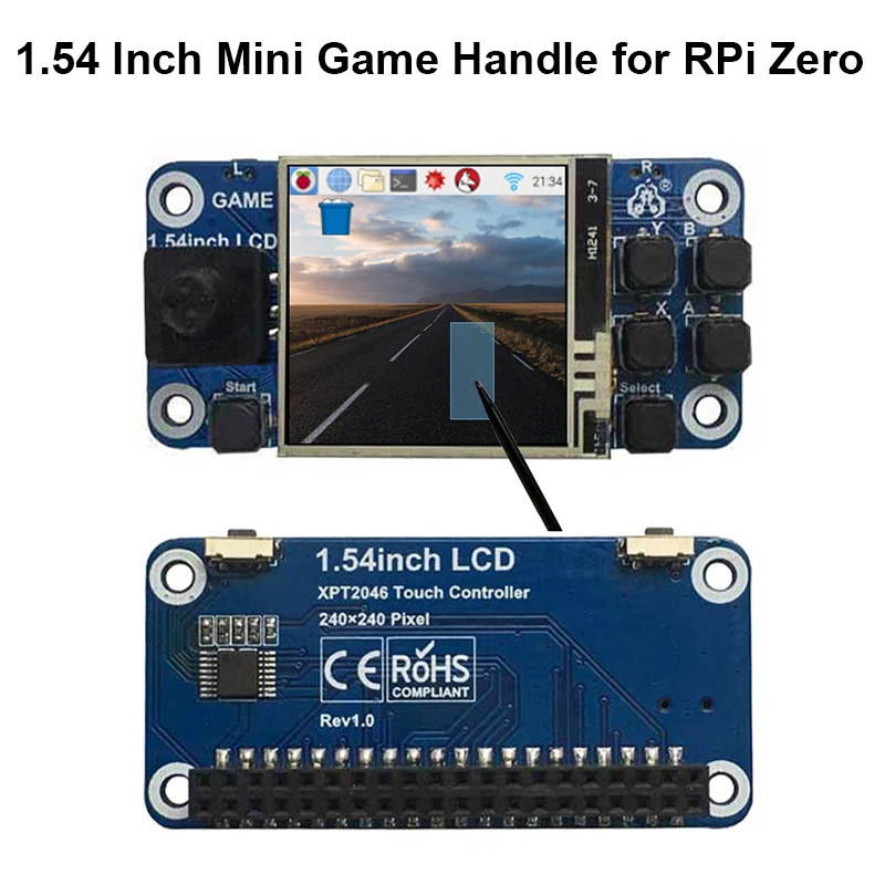 1.54 İnç Ahududu Pi LCD Hat Dokunmatik Ekran SPI Ekran 240 * 240 Mini Oyun Konsolu Ahududu Pi için 4B 3B Sıfır Sıfır 2 W CM4