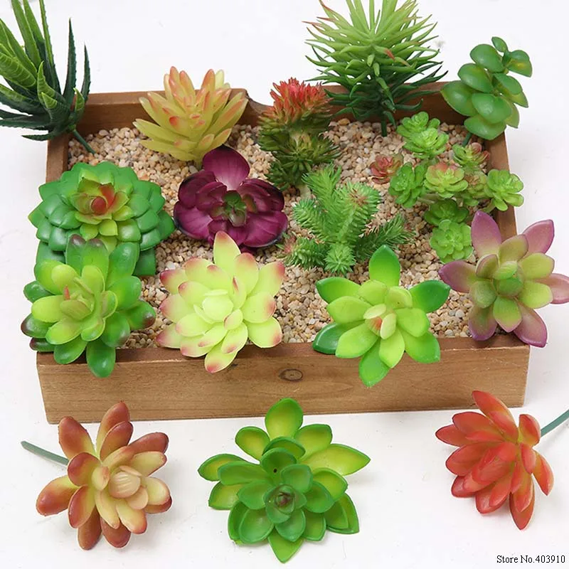 1 ADET Mini Yapay Şişmanlık Kaktüs Sahte Etli Bitkiler Gerçek Palmiye Bonsai Peyzaj Dekoratif Çiçek Ev masa süsü
