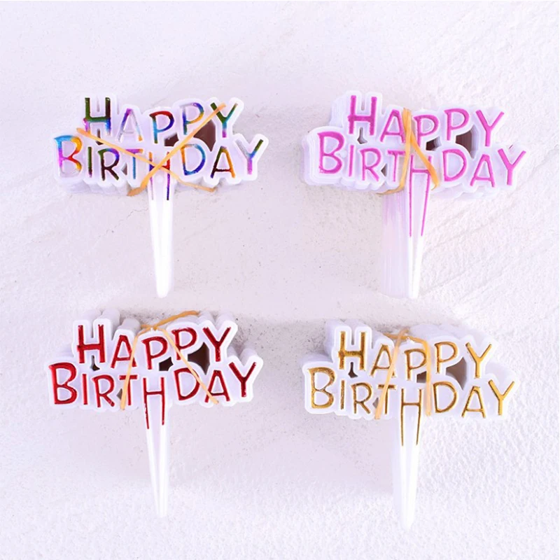 25 / 100 ADET Mutlu Yıllar Mini Kek Topper Kek Dekorasyon Kek Ekleme Doğum Günü Partisi Dekorasyon Malzemeleri