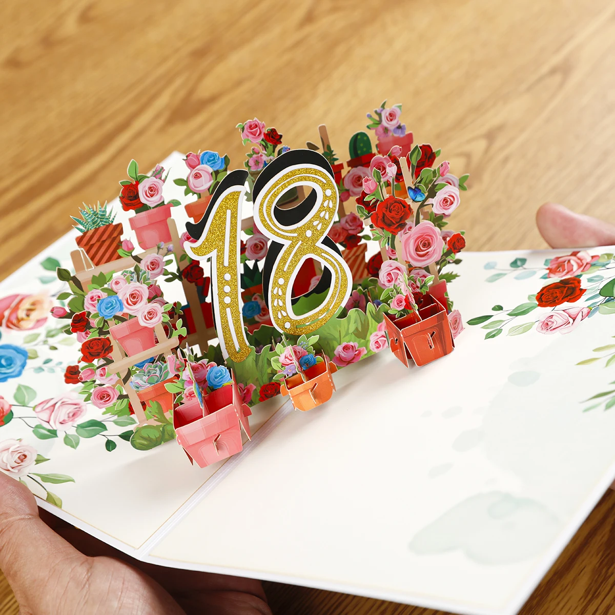 3D Pop Up Kart için İlk 1st 10th 18th 21st 30th 50th Yıldönümü Doğum Günü Eşi Kadın Tebrik Kartları