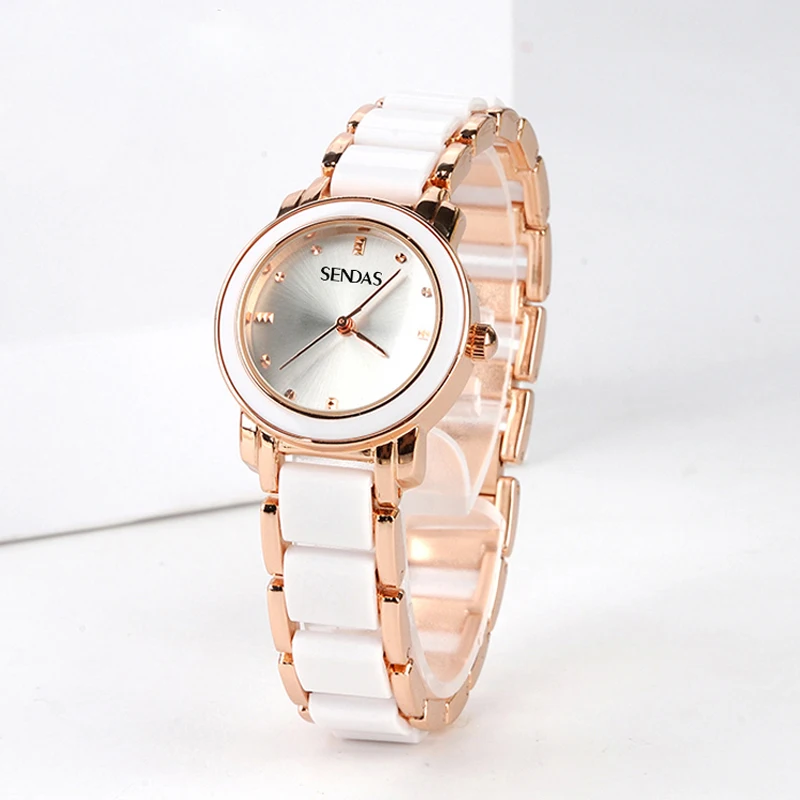 Kadın Saatler Top Marka Lüks Su Geçirmez Gül Altın Bilezik İzle Kadınlar Seramik quartz saat Bayanlar 2022 Reloj Mujer Elegante