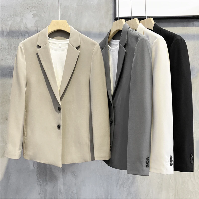 Erkek Giyim Blazer Ceket 2022 İlkbahar Sonbahar Yeni Rahat Kore Moda İş Ofis Takım Elbise Ceket Erkek Streetwear