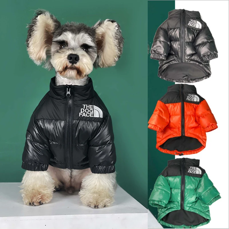 Köpek Yüz Kış Pet Köpek Aşağı Ceket Elbise Sıcak Kalın Dikiş Pet Coat Teddy Chihuahua Köpek Yelek Küçük Orta Köpekler için