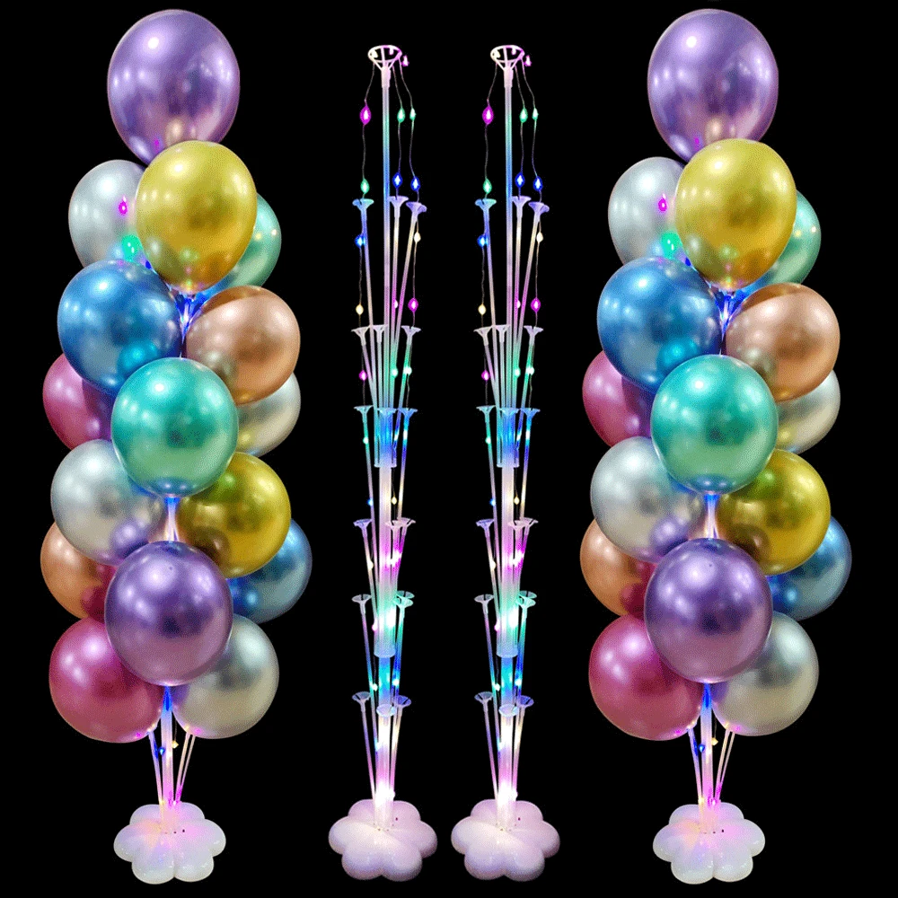 1 / 2Set Balon Standı Balon Tutucu Sütun Mutlu Doğum Günü Partisi Dekorasyon Yetişkin Çocuklar Bebek Balon Düğün Olay Parti Balon
