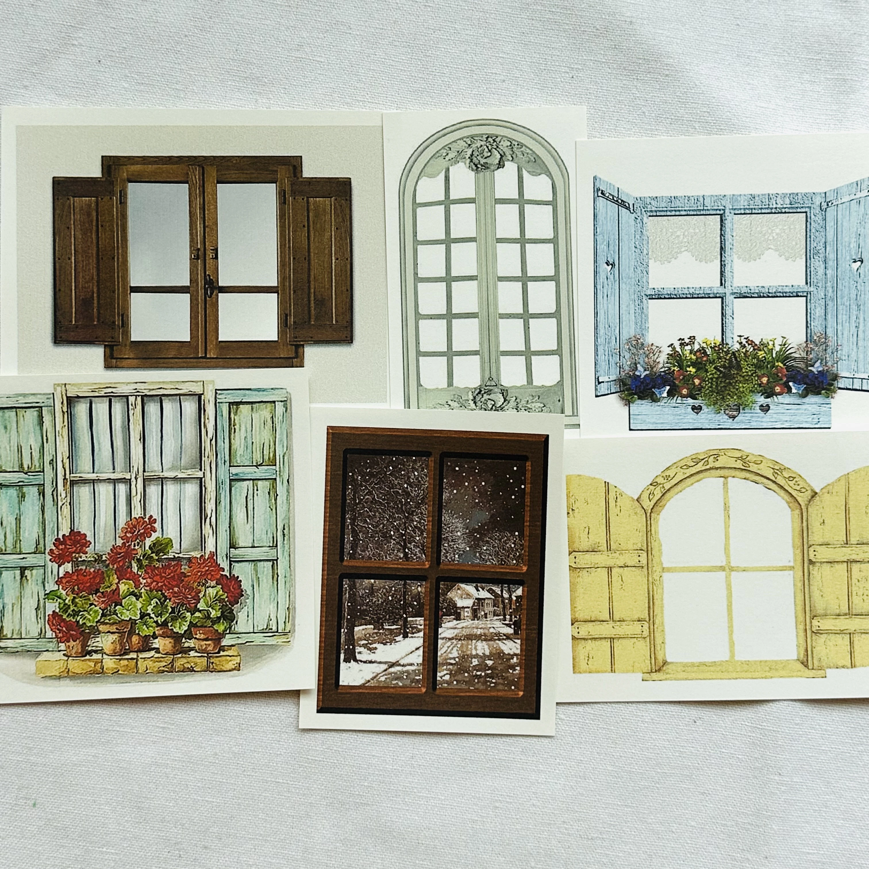 Kendi başına yap kağıdı Karalama Defteri Retro Avrupa Kapı Pencere Serisi Günlüğü Mutlu Planlayıcısı Dekoratif Malzeme Kağıt