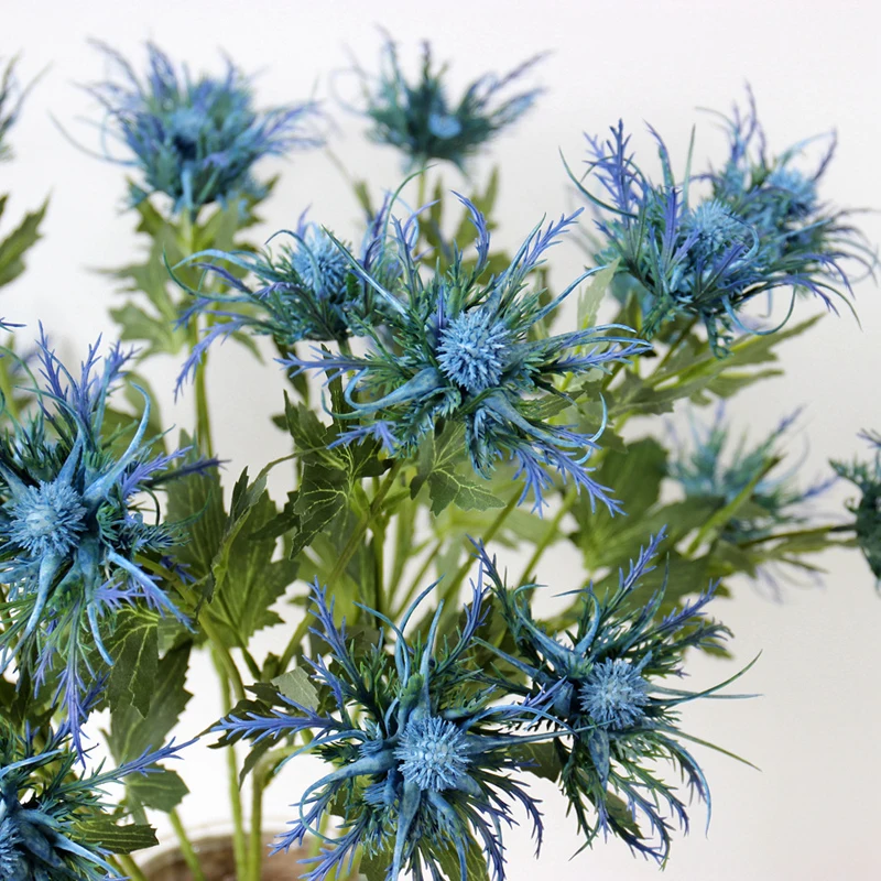 Yeni Simülasyon Eryngium Bitki Plastik yapay çiçek Yaratıcı Sanat Çiçek Düzenleme Malzemesi