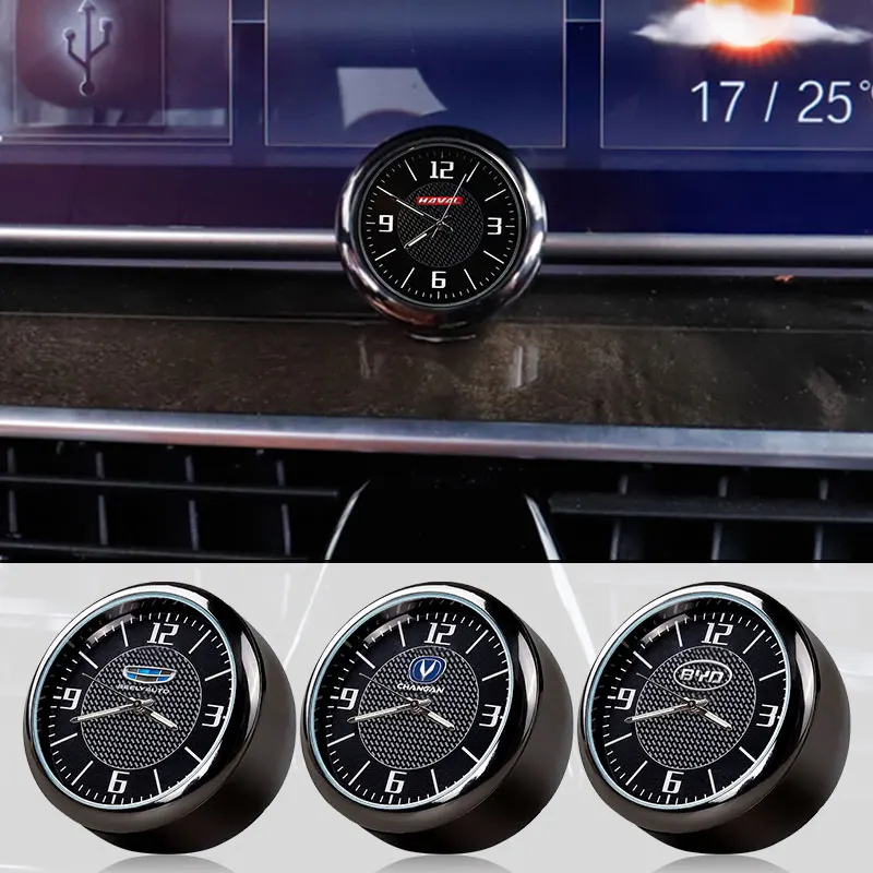 Araba Saat Aydınlık Saat El Mini Kuvars Saat Araba Sticker Jeep Renegade Patriot Wrangler Cherokee Pusula Logo Aksesuarları