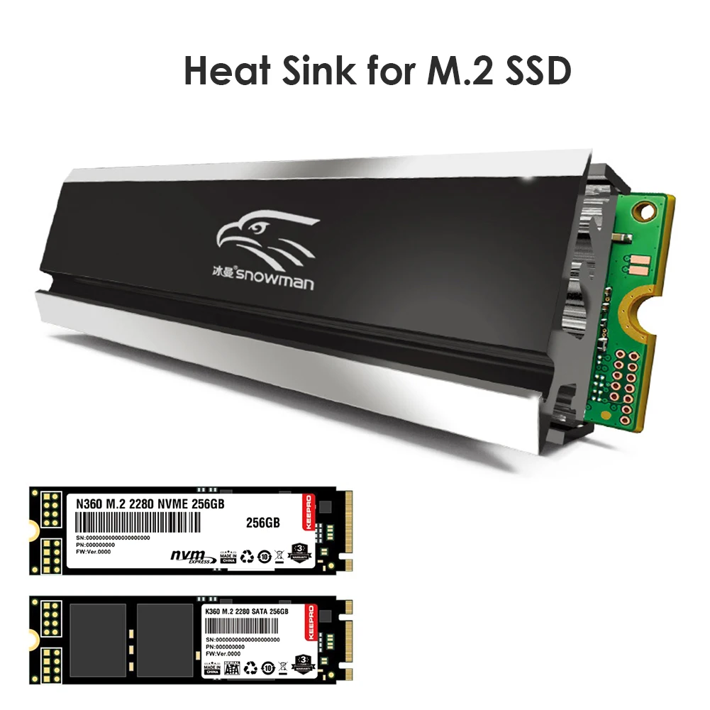 M. 2 SSD NVMe ısı emici soğutucu M2 2280 katı hal sabit disk radyatör alüminyum Alaşımlı M2 NGFF PCI-E NVME soğutma termal Ped