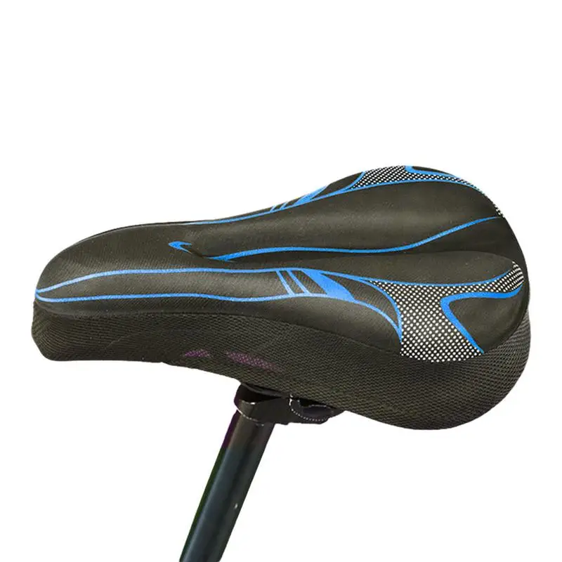 Bisiklet sele kılıfı 3D Sıvı Silikon Jel Bisiklet koltuk minderi Rahat Yastık Yumuşak kaymaz bisiklet sele kılıfı