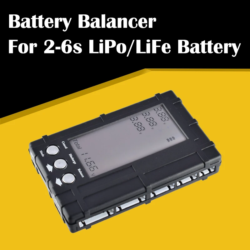 3in1 Pil Dengeleyici LiPo/LiFe 2-6s Dengeleme Deşarj Gerilim Metre Cihazı LCD Ekran JST Konektörü RC Modeli için