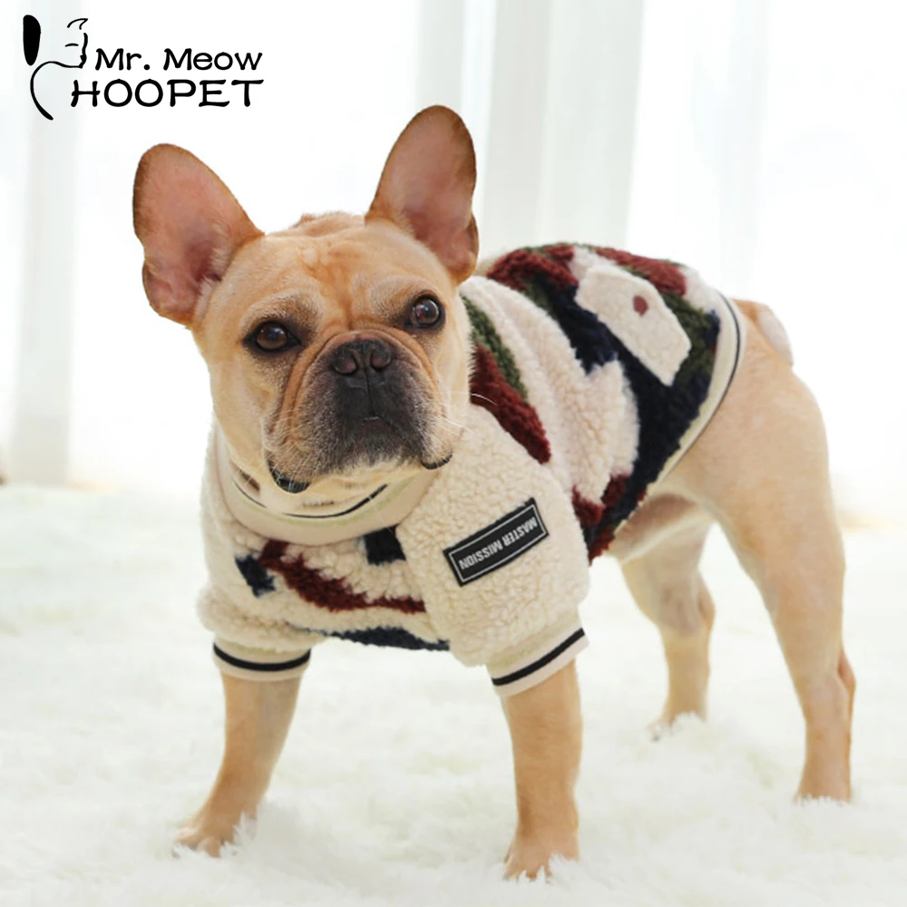 Hoopet Pet Fransız Boğa Köpek Giysileri Kış Ceket Giyim Köpek Ceket Köpek Yelek Ceket Küçük Orta Büyük Köpekler İçin