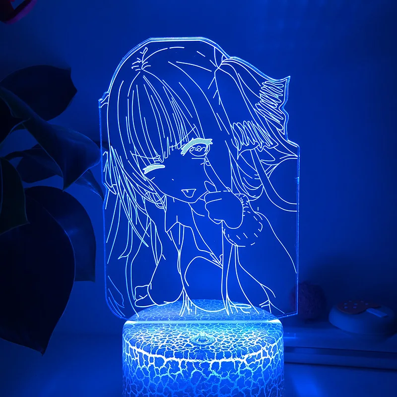 Led Gece Lambası Quintessential Quintuplets Nino Nakano Figürü yatak odası dekoru Gece Lambası doğum günü hediyesi Anime 3d Lamba