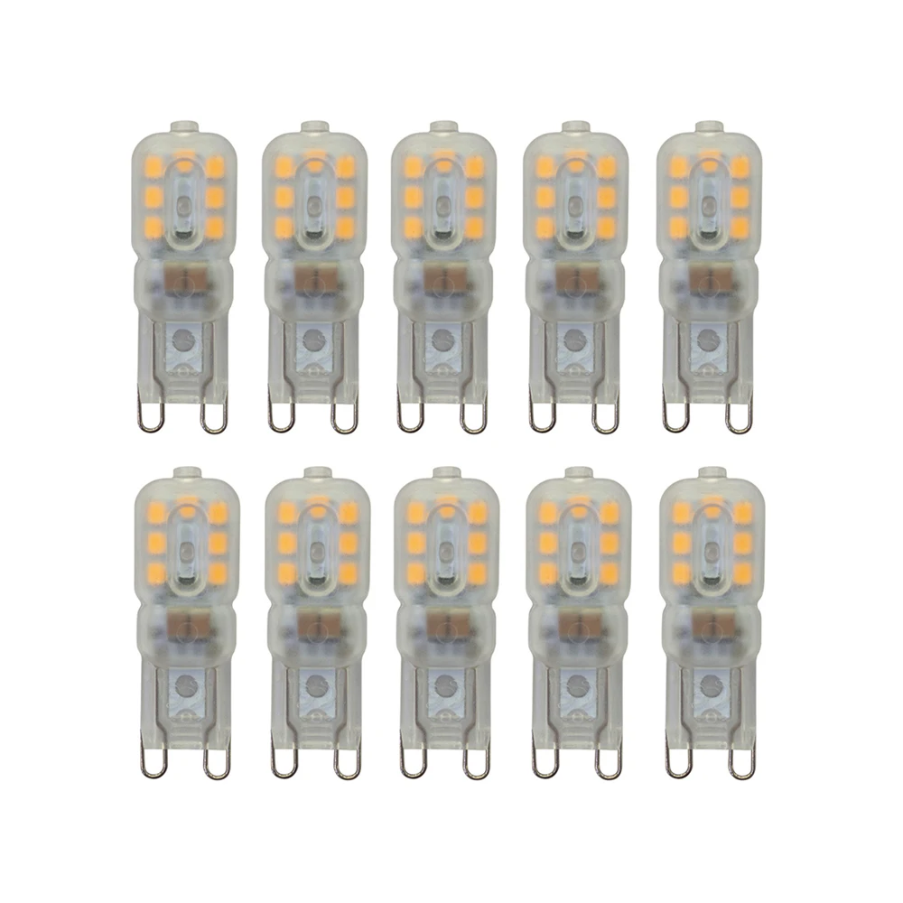 10 adet Mini G9 LED Lamba 2835 SMD 14leds 220V Süper Parlak Avize Spot Ampul Sıcak/Soğuk Beyaz Renk Aydınlatma Ev Dekor İçin