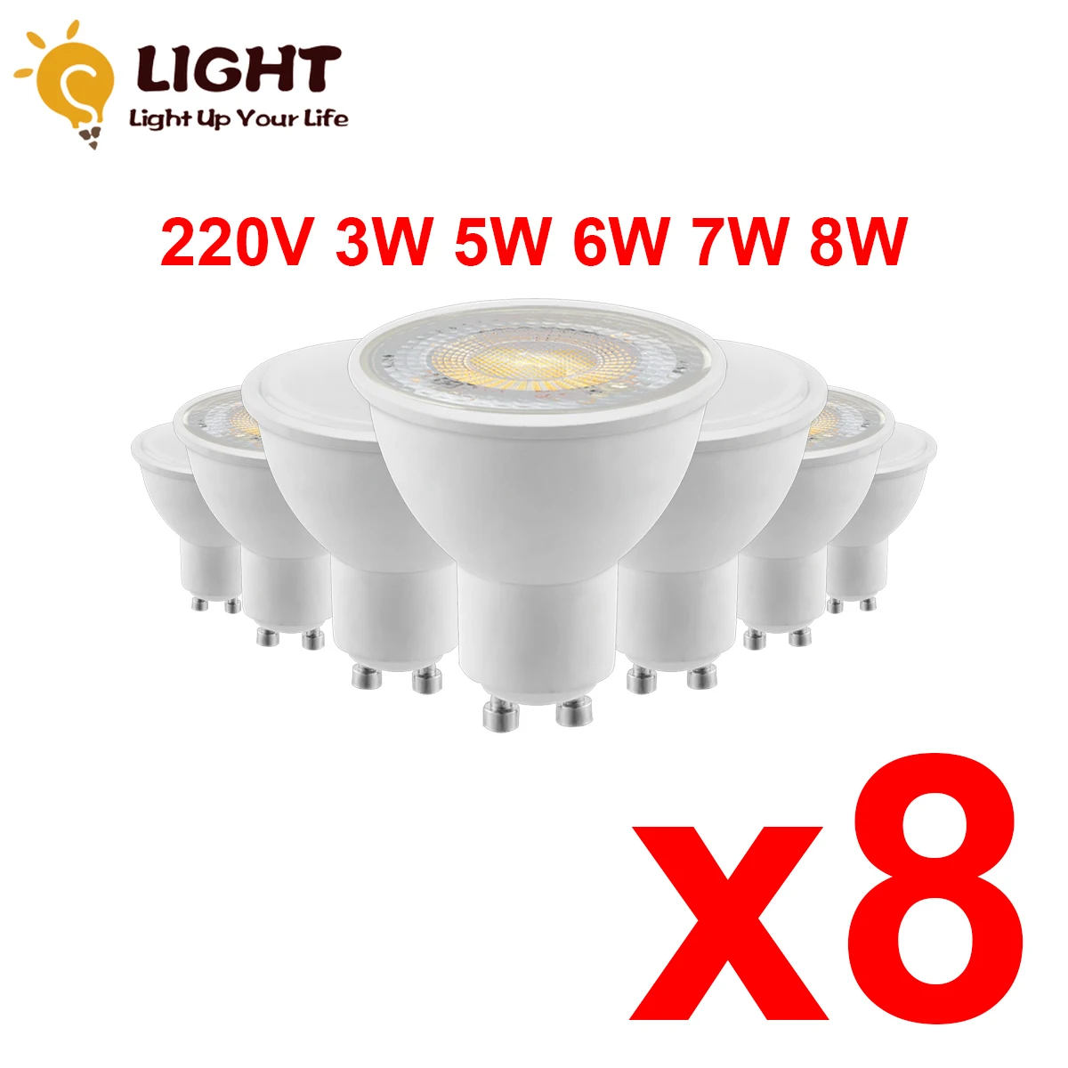 8 ADET 38 120 Derece foco LED Spot GU10 AC220V - 240V led lamba ampulü sıcak beyaz soğuk beyaz günışığı led aydınlatma oturma odası için