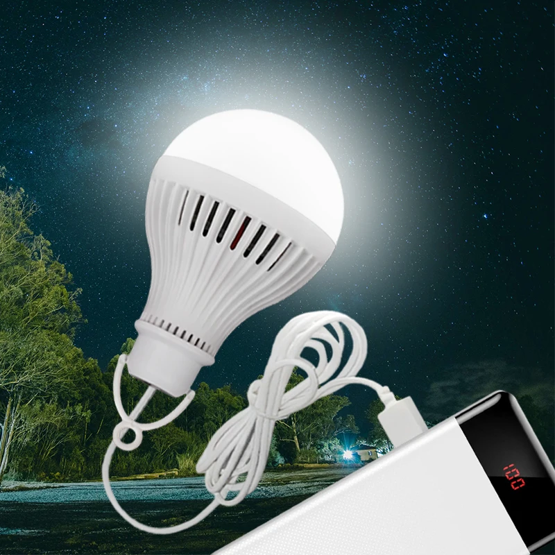 LED Taşınabilir Fener Açık Kamp Lambası USB Mini Ampul 1/2 ADET Birght El Feneri Güç Bankası Şarj Kitap Okuma Gece Lambası