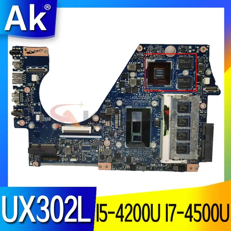 UX302 Laptop Anakart ASUS için UX302LG UX302L UX302LA Orijinal Anakart 4GB I5-4200U I7-4500U GT730M-2G UMA %100 % Test TAMAM