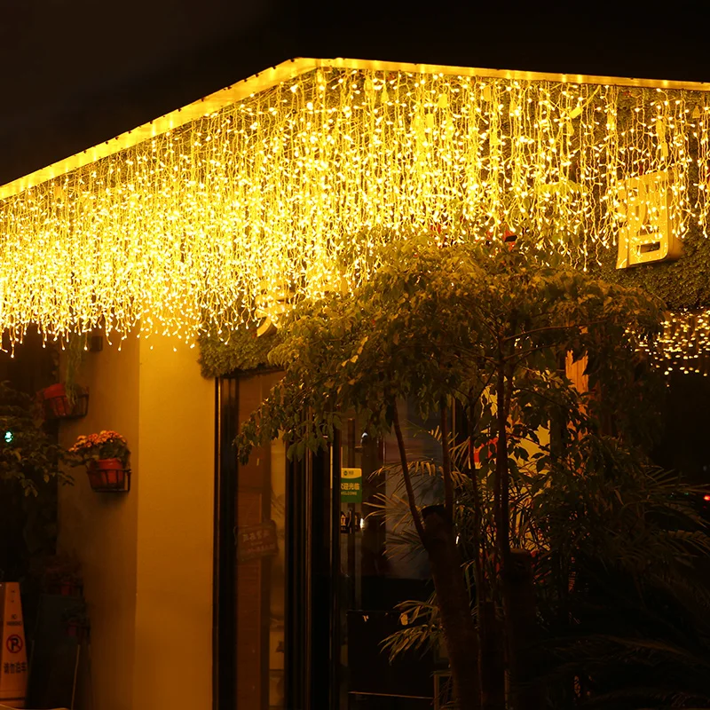 6x3 M / 3x3 m Led Icicle peri ışık dize Garland veranda ışıkları noel süslemeleri ev için açık bahçe düğün Navidad dekor