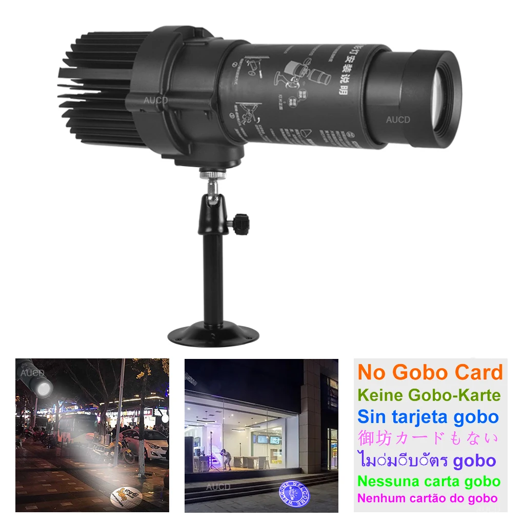AC 90-240V 20W LED HD Gobo projektör reklam ışıkları Zoom Mağaza Cafe Shop Dekor Gösterisi Projeksiyon REKLAM Logosu Lamba YOK Gobos