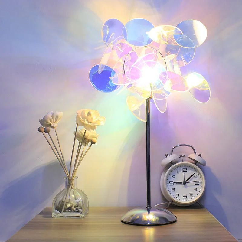 DIY Masa Lambası Romantik Aurora Atmosfer Başucu Lambası Akrilik DIY Masa Lambası Renkli Gece Lambası Ev Dekor Yaratıcı Hediye