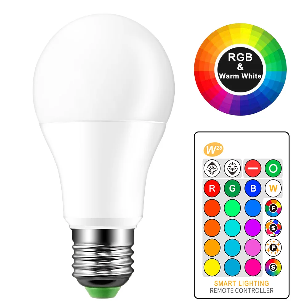 10W RGB LED Ampul E27 Renk Değiştiren Atmosfer aydınlatma LED Lamba Flaş Strobe Solmaya modu Bar KTV dekoratif ışıklar