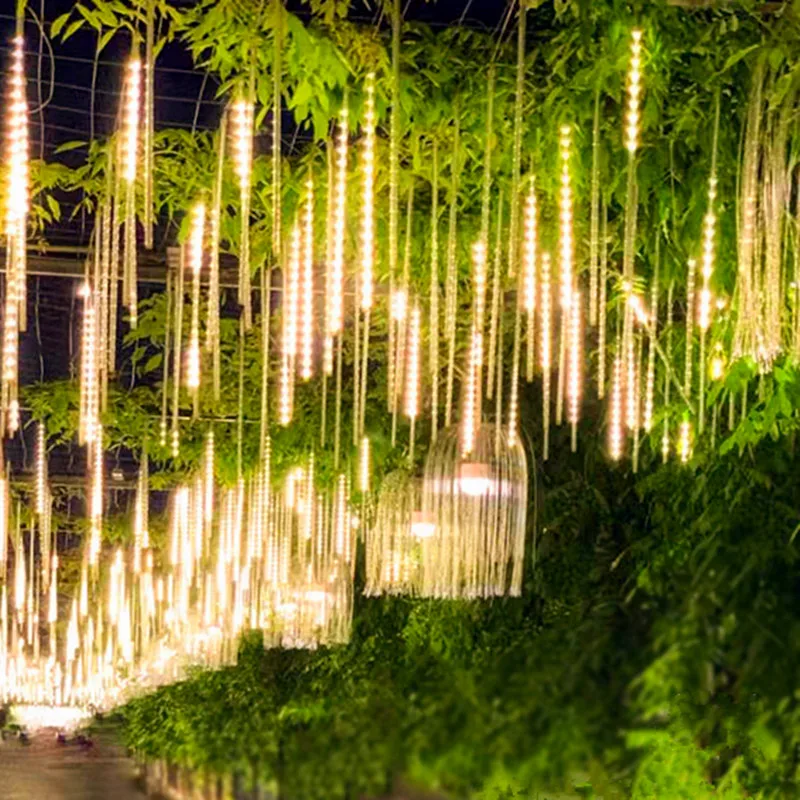 30/50CM LED Meteor Duş Yağmur ışıkları Su Geçirmez Sokak Çelenk Yılbaşı Ağacı Süsleri Açık Yeni Yıl Dekor Peri