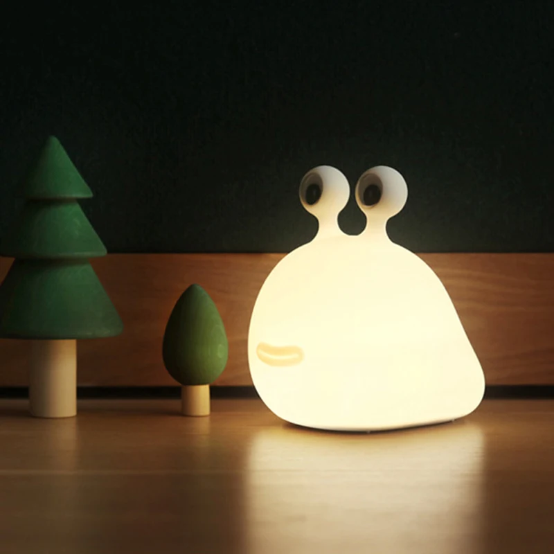 Leuke Slug Dier Silikon Bebek Gece Lambası Dokunmatik Sensör Gece ışıkları İçin Bebek Çocuk Gençler Uyku Lambası Leuke Nachtlampje up Lambası