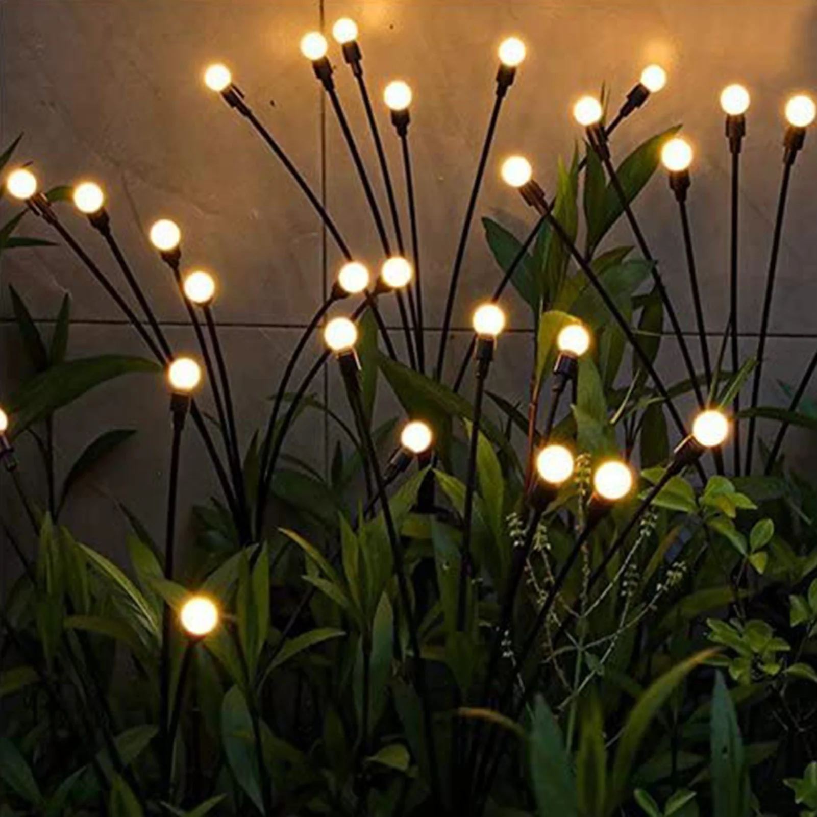 Güzel salıncak Firefly güneş yolu ışıkları güneş bahis ışıkları açık bahçe dekoratif su geçirmez bahçe sanat peri aydınlatma