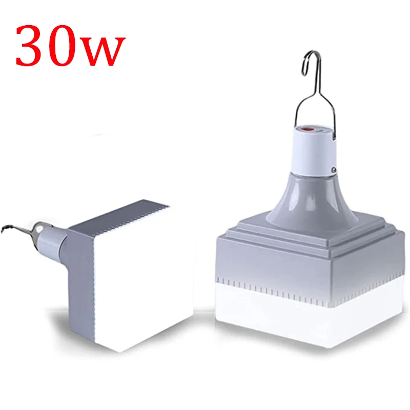 LED ışık Ampul 3 Dişliler Karartma LED Kare Acil Ampuller ile şarj kablosu Kanca ile Kapalı / Açık Taşınabilir Aydınlatma Lambası