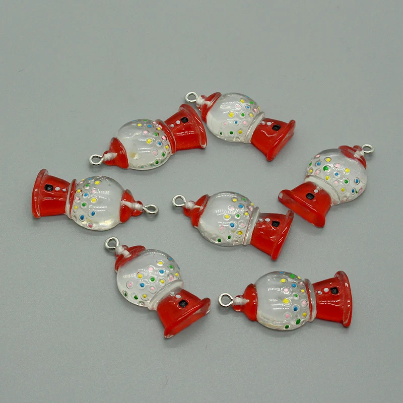 10 adet Benzersiz Reçine Mini Kristal Top Küpe Takılar Küçük Deniz Feneri Vintage Anahtarlık Kolye Kolye Dıy Takı Yapımı